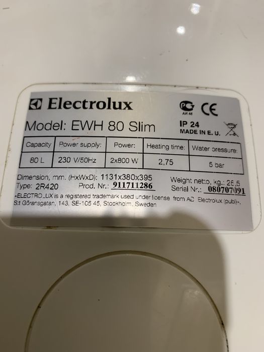 Бойлер electrolux 80 l