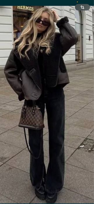 Коричнева дублянка оверсайз S M L XL та 2 хл