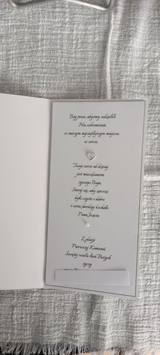 Kartka komunijna w pudełku