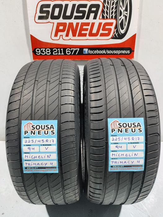 2 pneus semi novos 225-45R17 Michelin - Oferta dos Portes