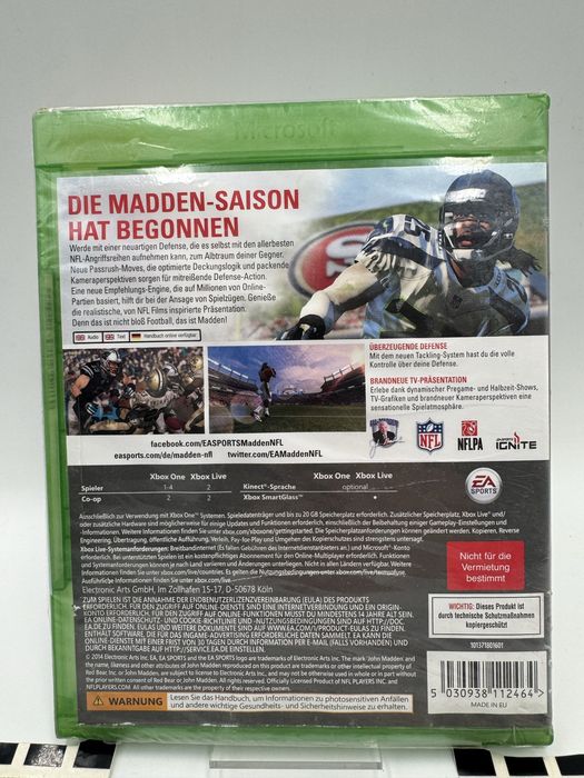 Nowa Madden 15 Xbox One Gwarancja
