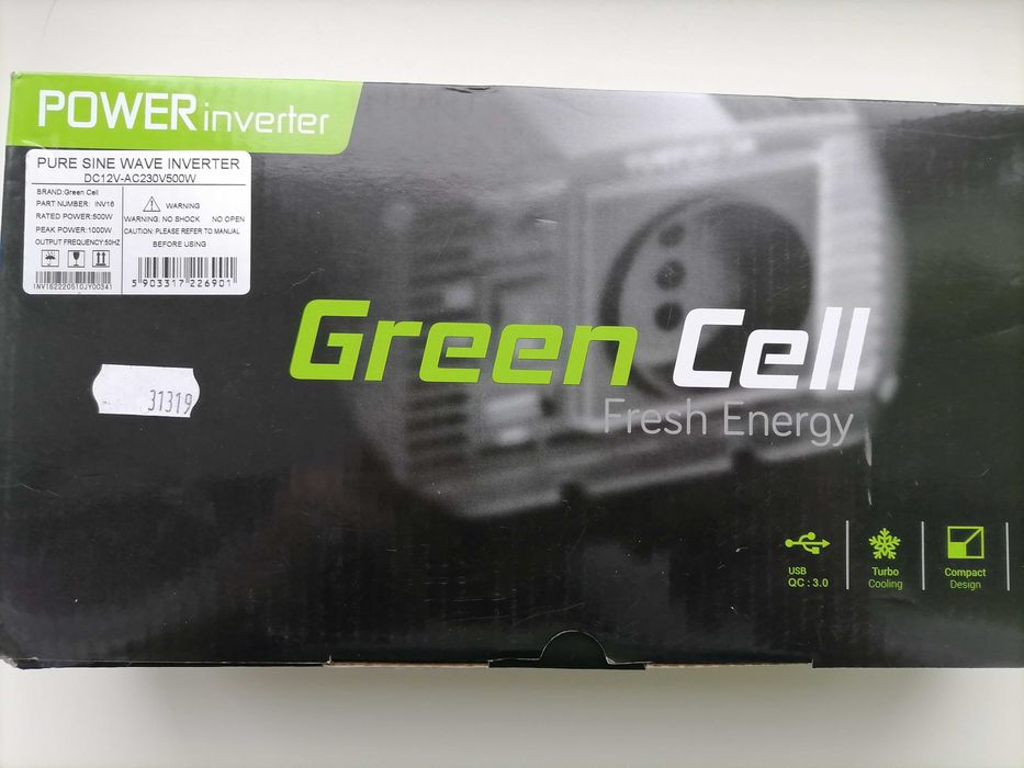 Инвертор(перетворювач) 12/220  1000W Green Cell Pure Sine чистый синус