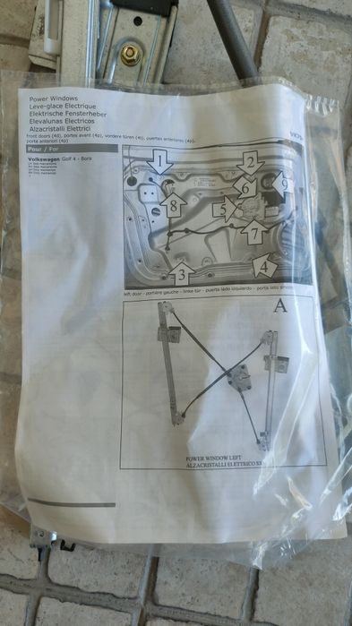 Elevador de vidro, porta condutor (FE), para Golf 4, SEAT Toledo, etc.