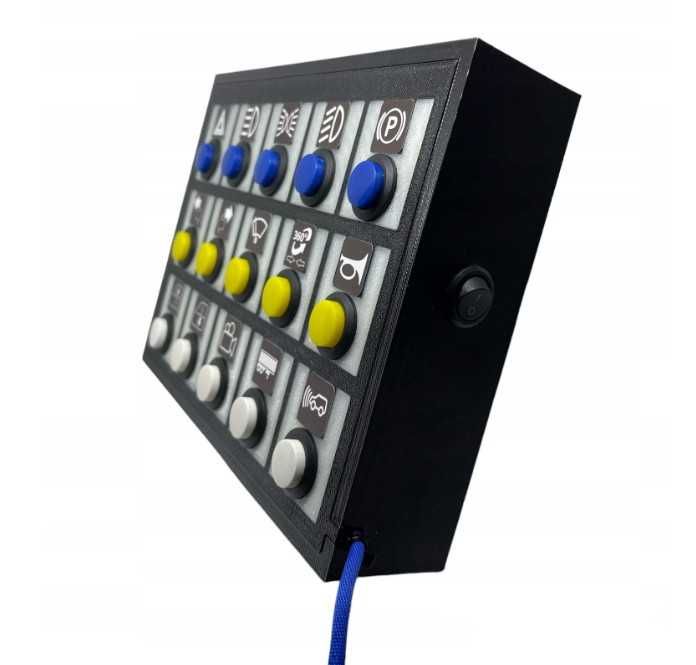 Button Box PC USB ATS ETS Assetto Corsa SimRacing podświetlenie LED ...