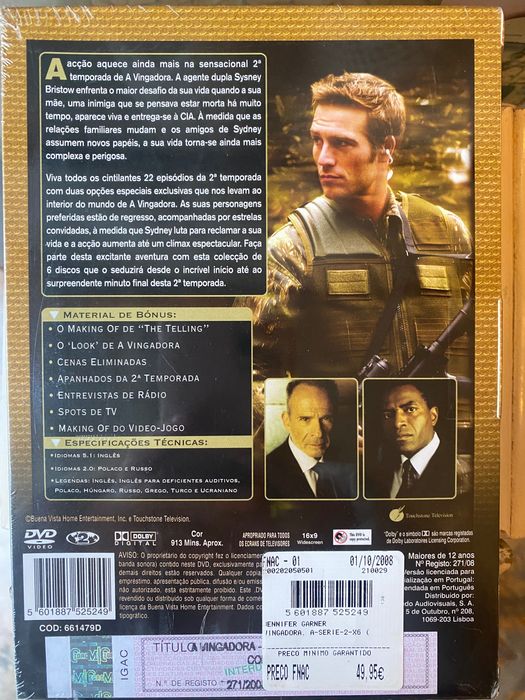 A Vingadora (Alias) Primeira, segunda, e terceira temporada DVD selado