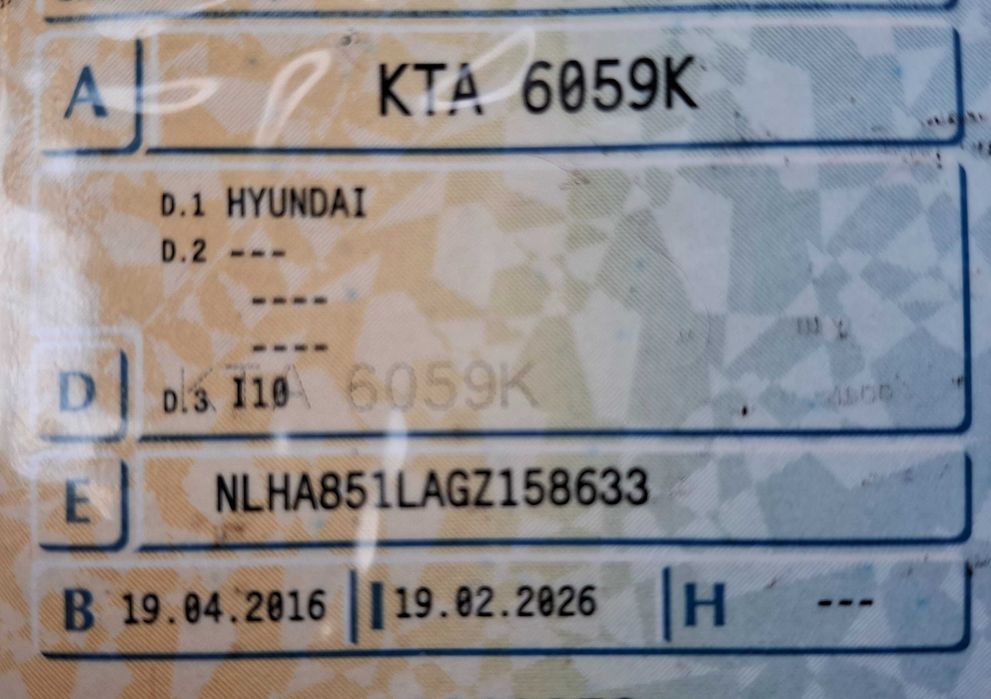 Hyundai I10 1,0lpg 2015/16