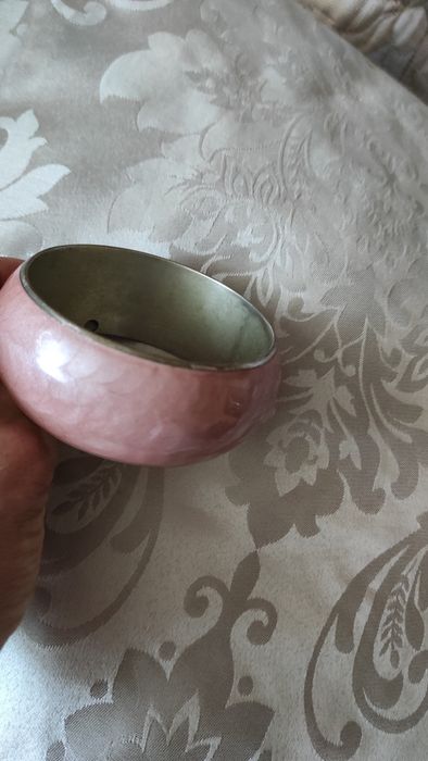 Браслет ємаль латунь пудровий колір вінтаж