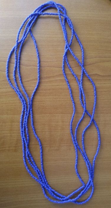 3 colares amarelos+azul (de 2 voltas)