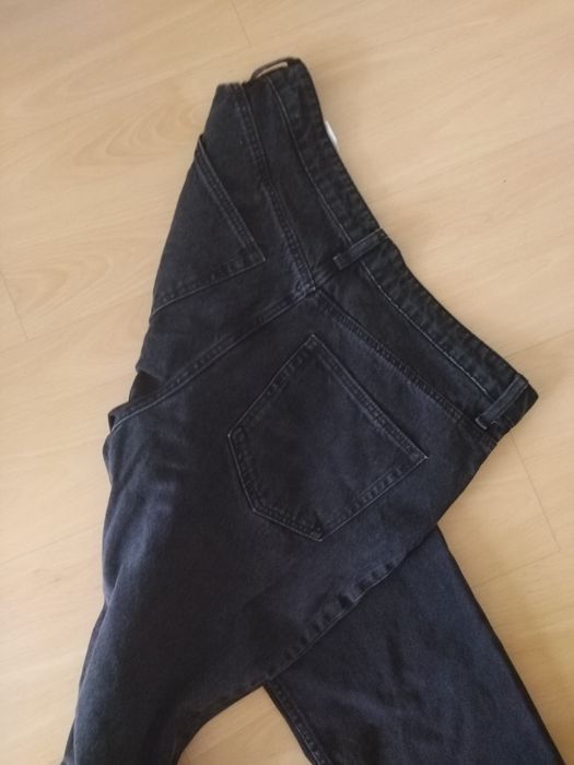 Jeansy moms XL czarne damskie Sinsay