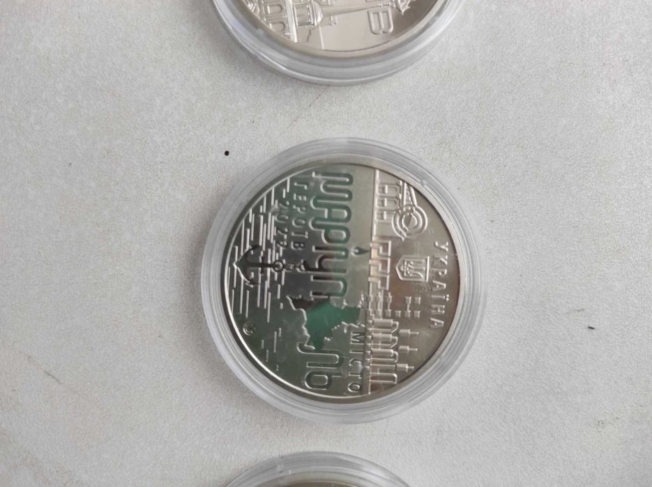 Продам монети срібна зозулька. лелека, медалі міста