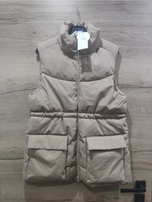 Bezrękawnik puchowy damski 4F rozmiar S beżowy