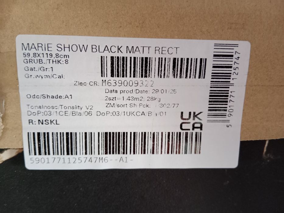 Cersanit Gres Szkliwiony Marie Show Black Mat