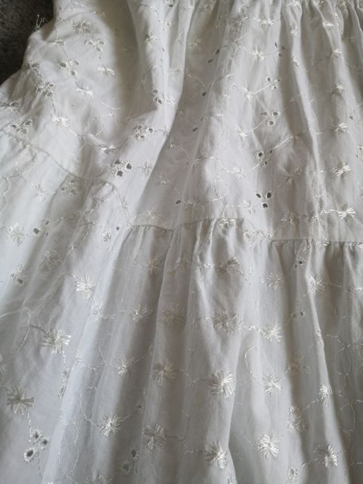 Biała sukienka boho vintage xs