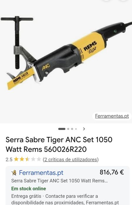 Maquina de cortar tubos metálicos TIGER com caixa.