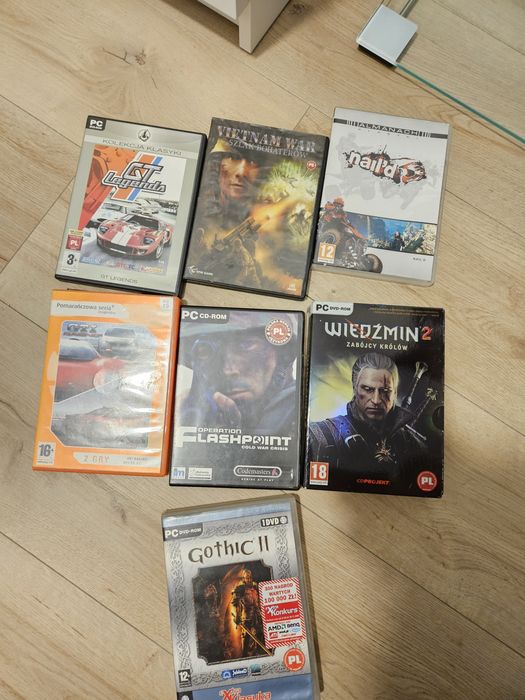 Zestaw gier PC – Gothic II, Wiedźmin 2, Operation Flashpoint, GT Legen