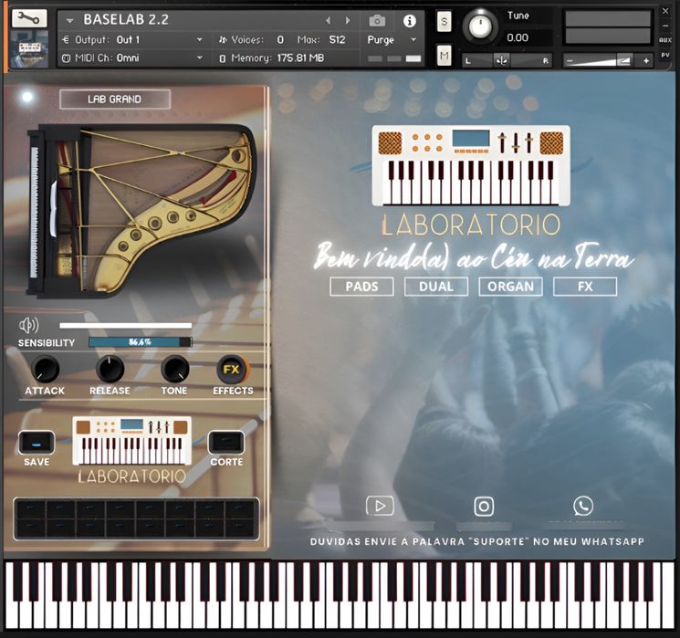 Livraria de samples Kontakt BaseLab 2.0 Worship