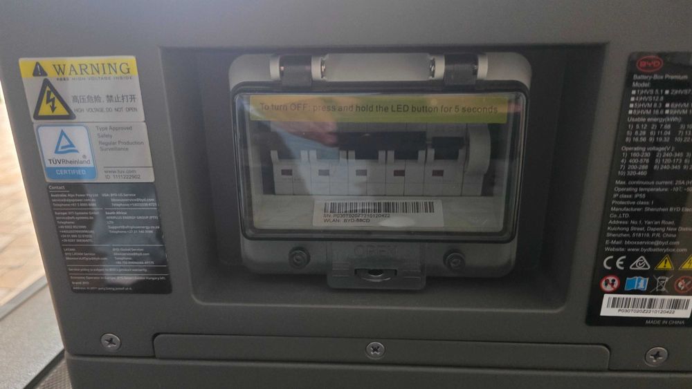 Bateria 5,1 kw BYD para autoconsumo