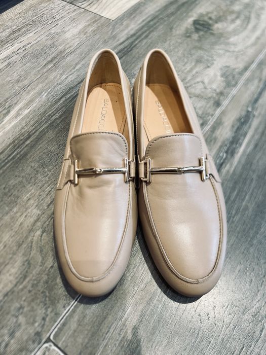 NOWE mokasyny damskie, skórzane beżowe 37,41
