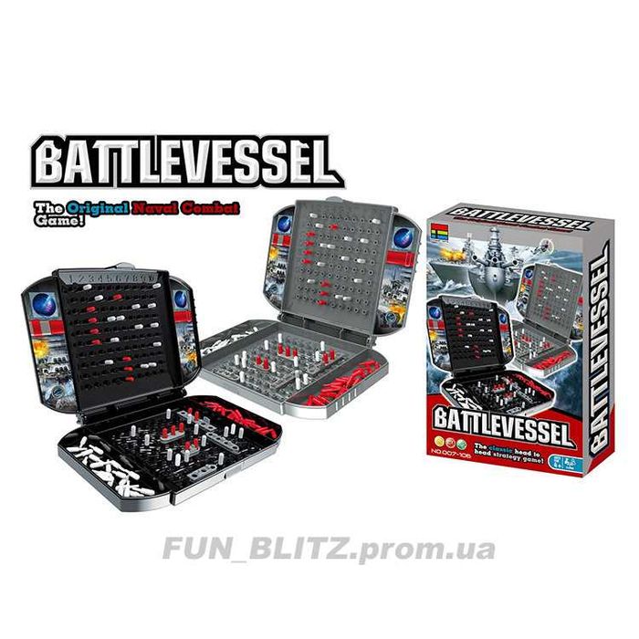 Настільна гра Морський бій / Battle Vessel / Гра для двох / Battleship