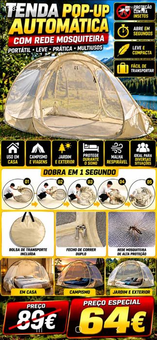 Tenda Pop Up. 64€. Nova. Oportunidade
