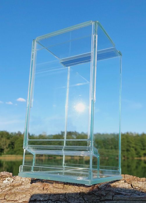 Profesjonalne Terrarium 20x20x35cm szkło potrójna wentylacja EKO