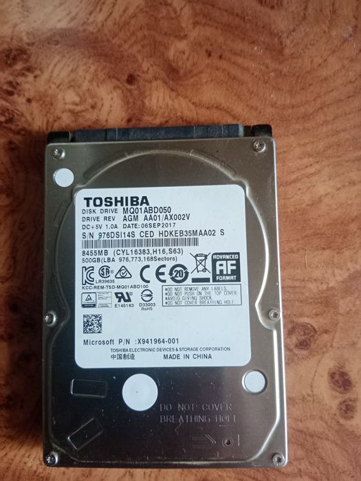 Dysk Toshiba 500 gb