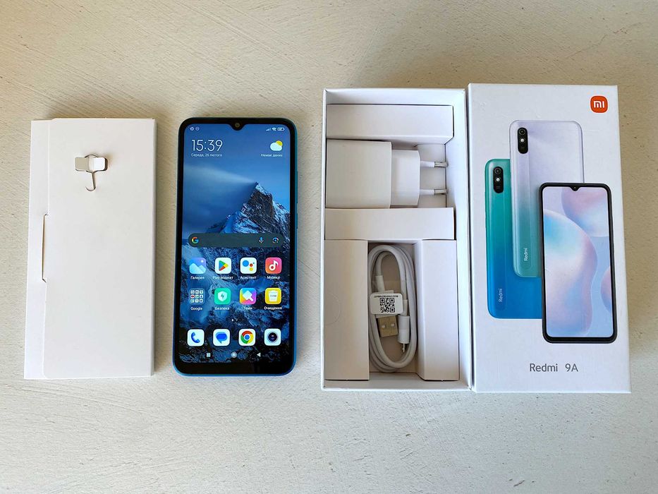 Смартфон Xiaomi Redmi 9A 2/32GB Aurora Green, стан нового, комплект