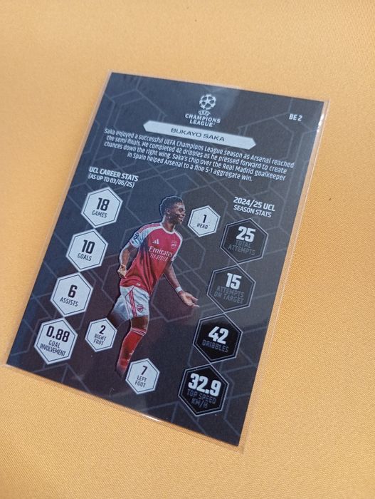 Carta Topps Black Edge Edition Bukayo Saka