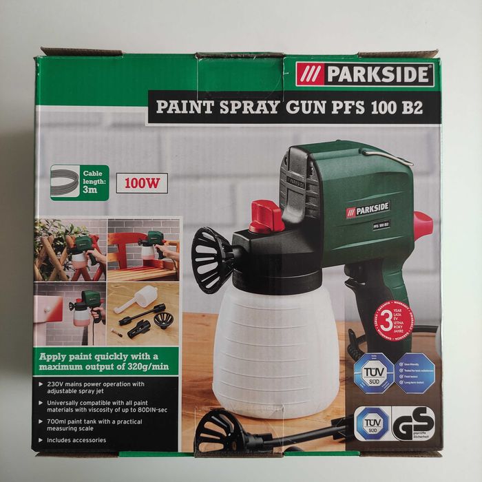 Elektryczny Pistolet Malarski Parkside PFS 100 B2 - 100W - Nowy ...