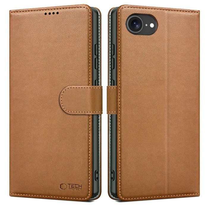 Tech-Protect wallet iPhone 16E / 17E brown