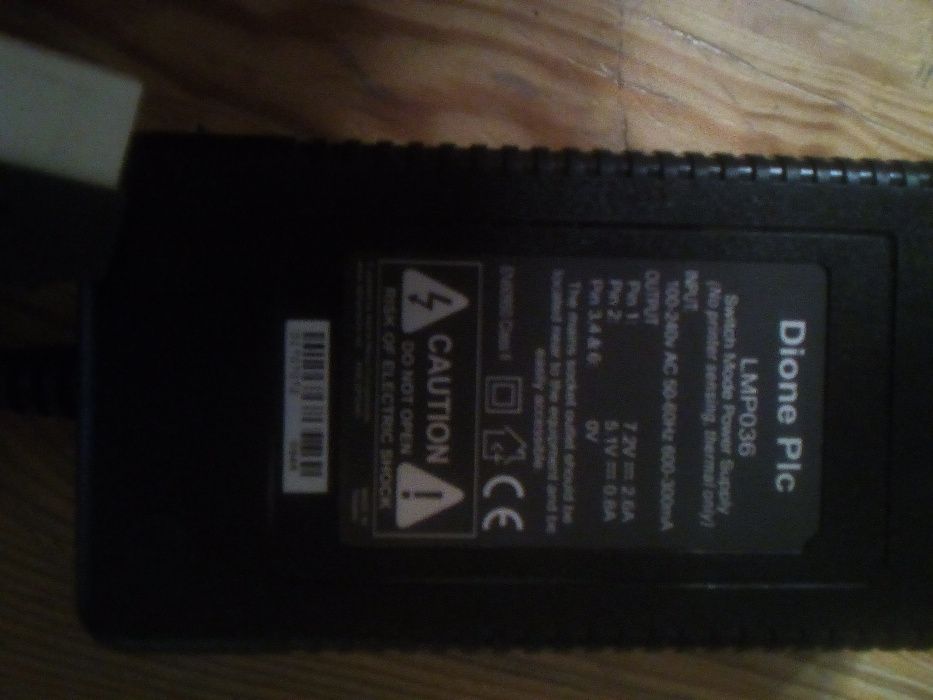 zasilacz DIONE PLC LMPO38 7.2-2,6A 5.1V-0.8A 600-300 mA ładowarka