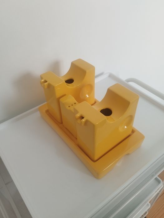 Conjunto de Mesa (Azeite, Vinagre e Sal) de Cerâmica Space Age