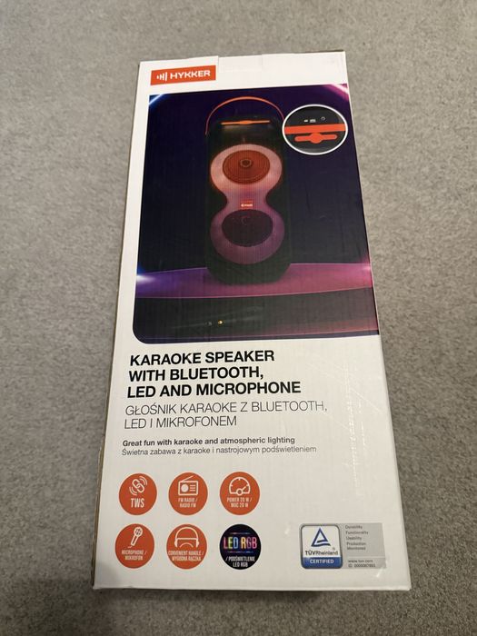 Glosnik z mikrofonem karaoke