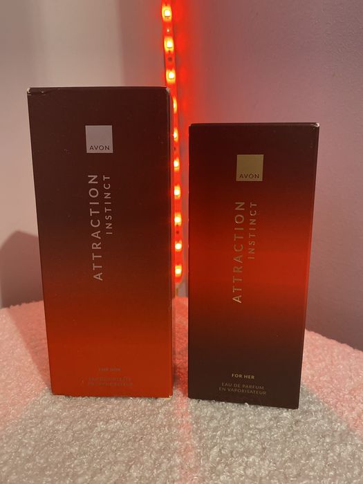 perfum attraction instinct avon damski męski zestaw zapach 50 ml 75 ml słodki