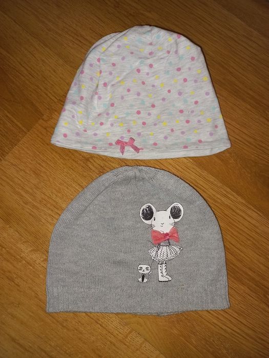 Демисезонная легкая шапка для девочки 9 12 18 мес 74 80 86 см