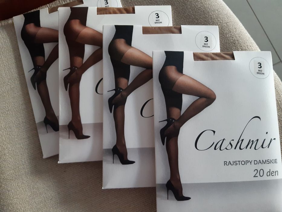 Rajstopy Cashmir 20 den roz 3 średni  beż