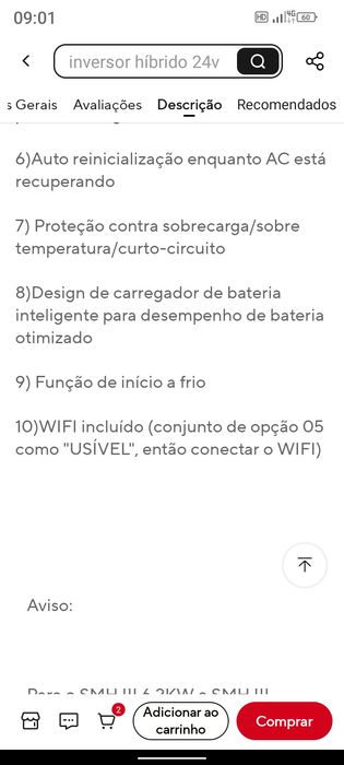 Inversor ibrido 250€