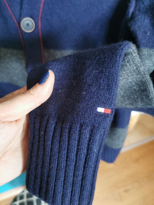 Tommy Hilfiger wełniany kardigan, S, stan idealny