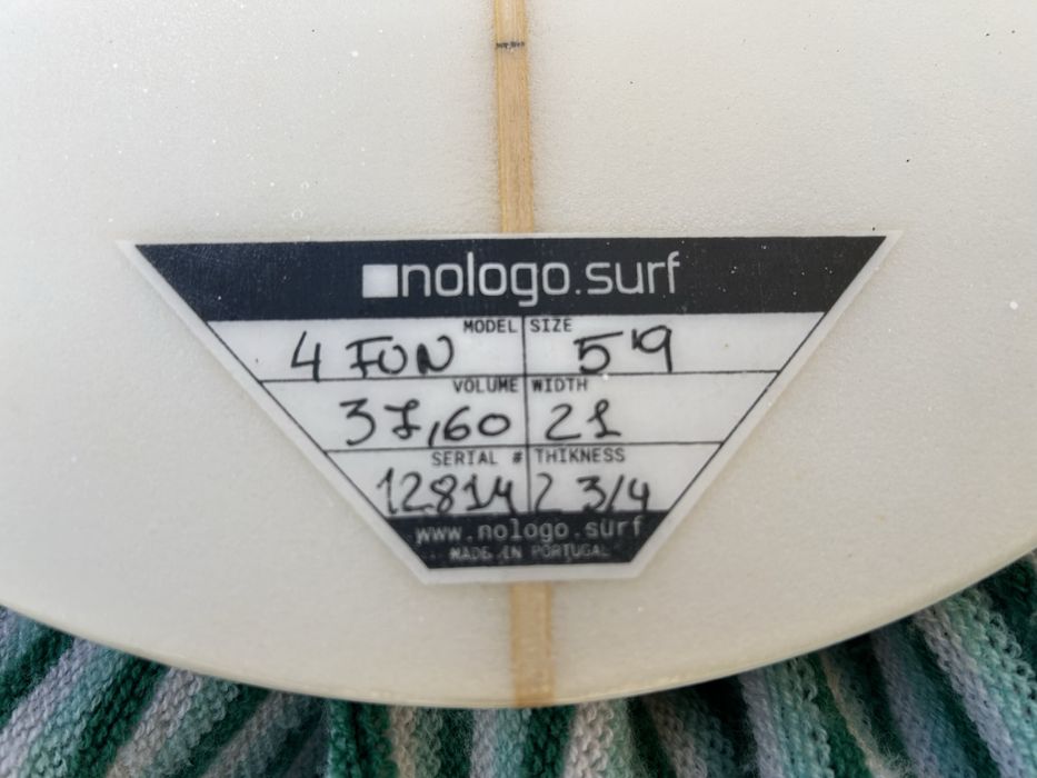 Prancha Surf Nologo 4 Fun 5’9 – 37.6L – Bom estado