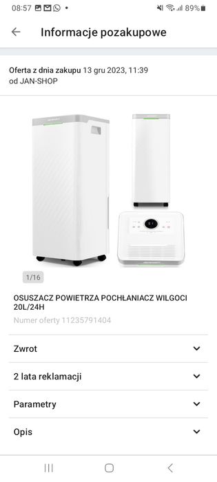 Sprzedam osuszacz powietrza, pochłaniacz wilgoci