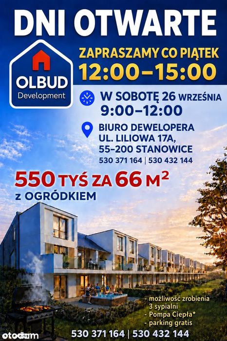 MIESZKANIE Parter 66,40 m² | Ogródek / miejsce postojowe gratis