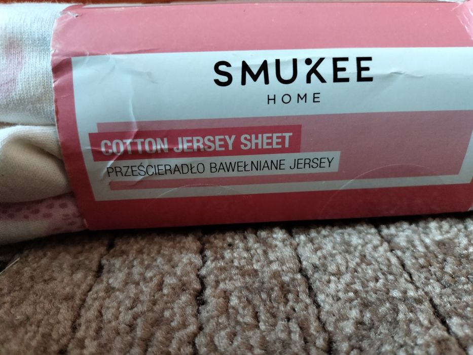 Bawełniane prześcieradło jersey Smukee, 160x200 cm