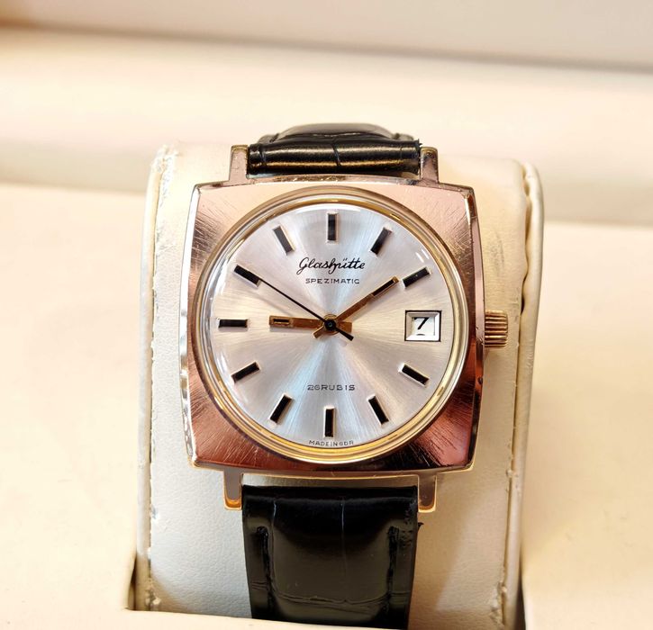 Zegarek Glashütte Spezimatic 26 Rubis GUB Automatic Pozłacany AU Data