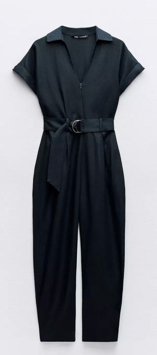 Комбінезон Zara M синій лляний