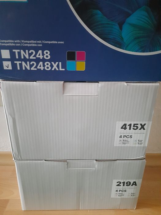 тонер-картриджі (TN248XL, 219A) для принтерів Brother, HP, Canon