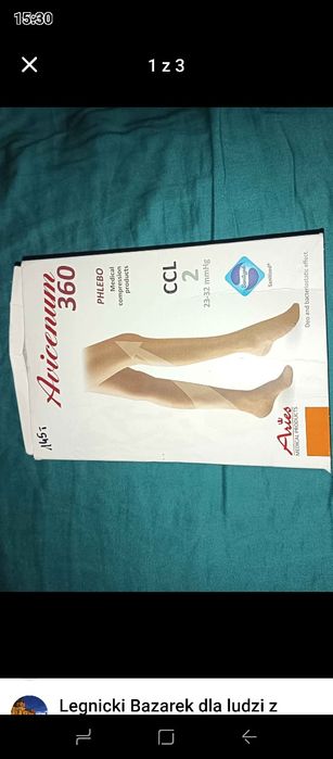 Pończochy uciskowe do operacji biodra lub kolan.rozmar M