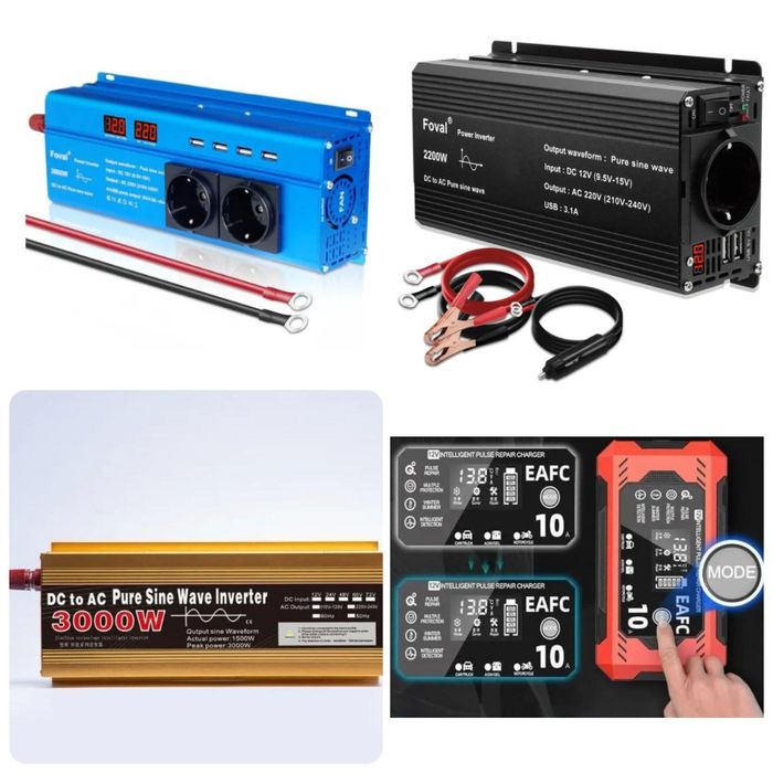 Зарядка, інвертор, инвертор 1600-3000Вт 12/220В Tataliken чистий синус