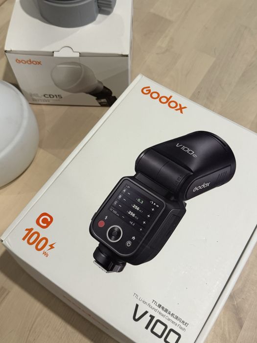 Godox v100 para canon + ML-CD15