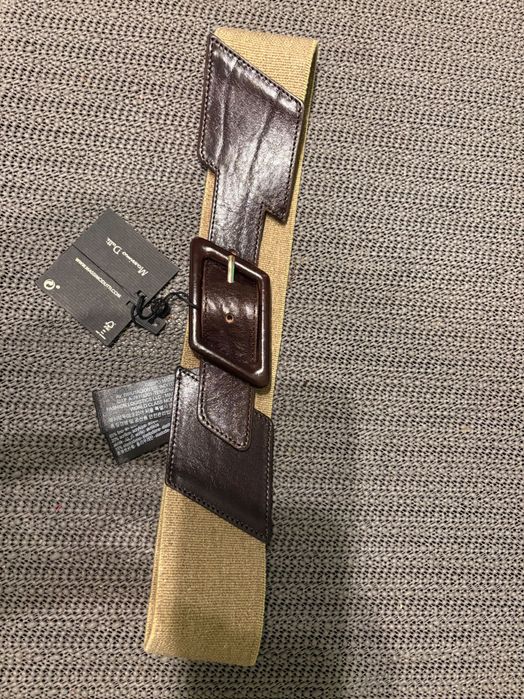 Pasek skóra naturalna Massimo Dutti