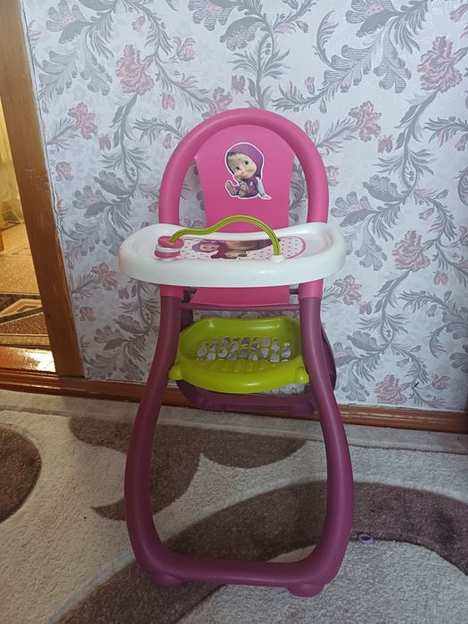 Годувальне крісло для ляльок,  годувальний стільчик, ляльковий стілець